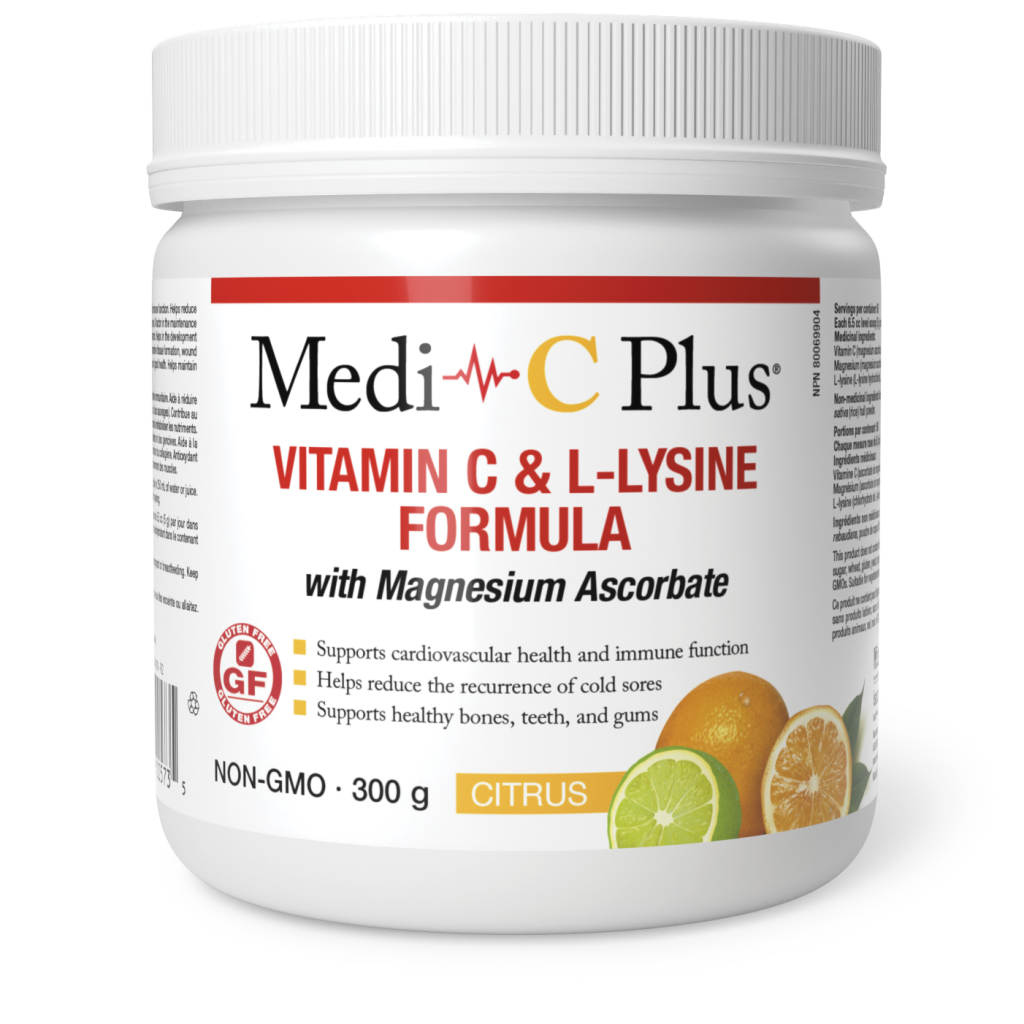 MediC Plus® Vitamin C & L-Lysine Formula with Magnesium Ascorbate Citrus Powder