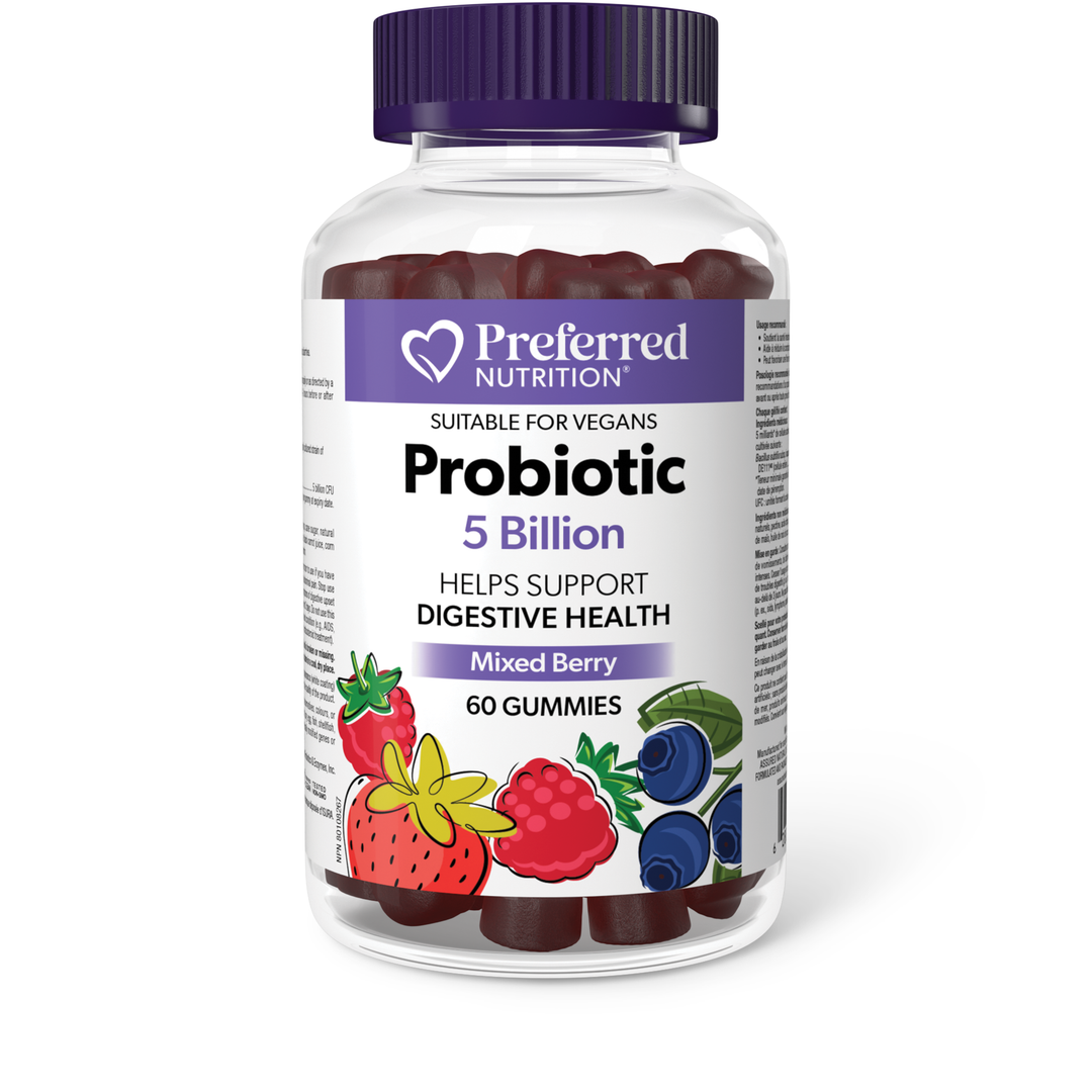 Preferred Nutrition Probiotic 5 Billion Mixed Berry Gummies