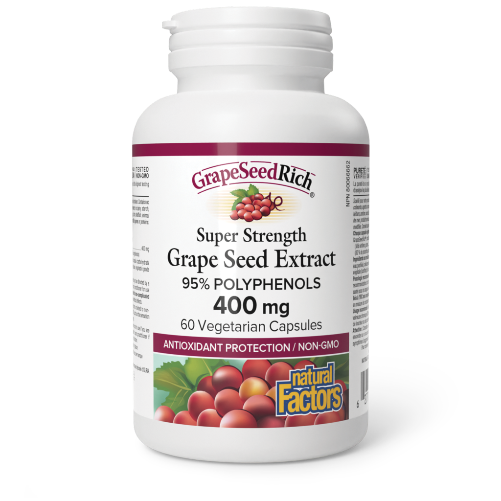 GrapeSeedRich® Super Strength Grape Seed Extract 400 mg Vegetarian Capsules