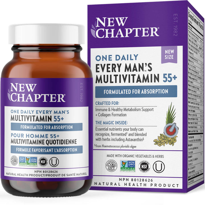 LIQUIDATION - New Chapter®  One Daily Every Men's Multivitamin 55+ - FINAL SALE/NO RETURNS***