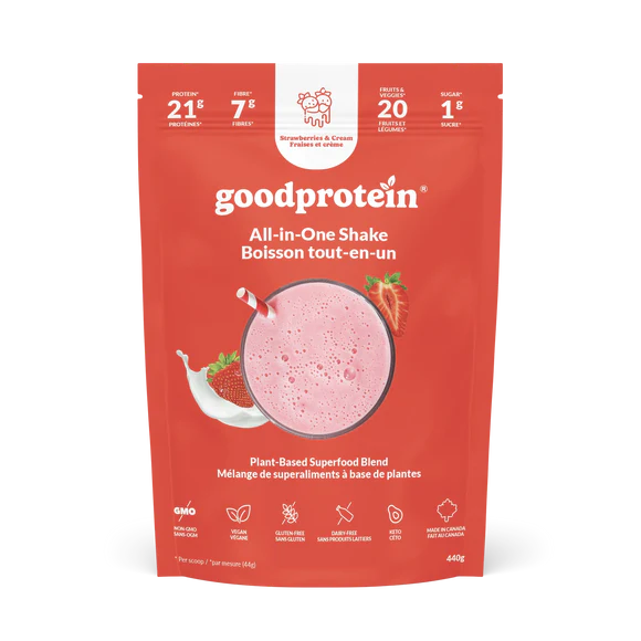 GoodProtein All-in-One Shake, Strawberries & Cream - 440 g