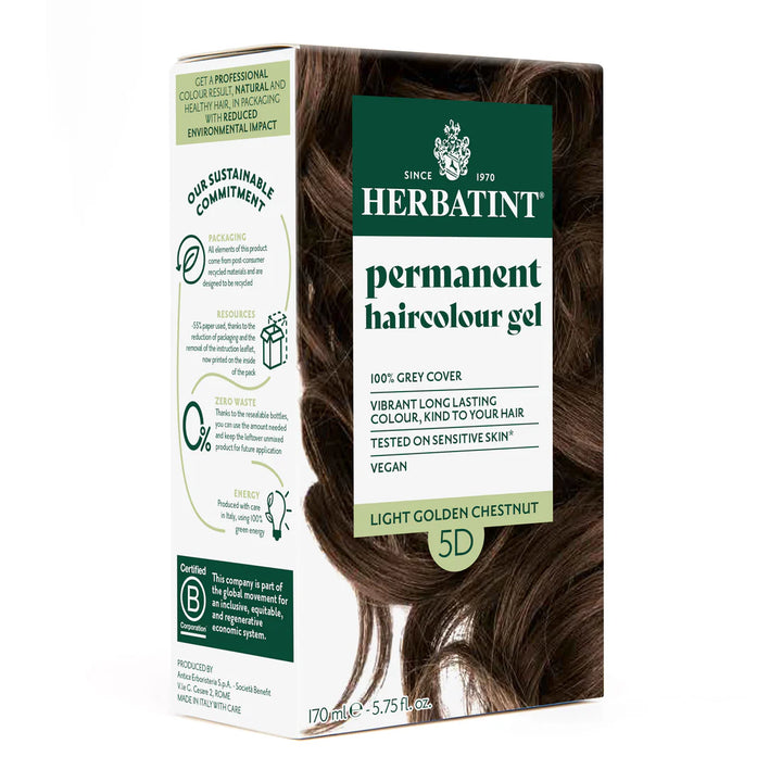 Herbatint Permanent Haircolour Gel 5D Light Golden Chestnut