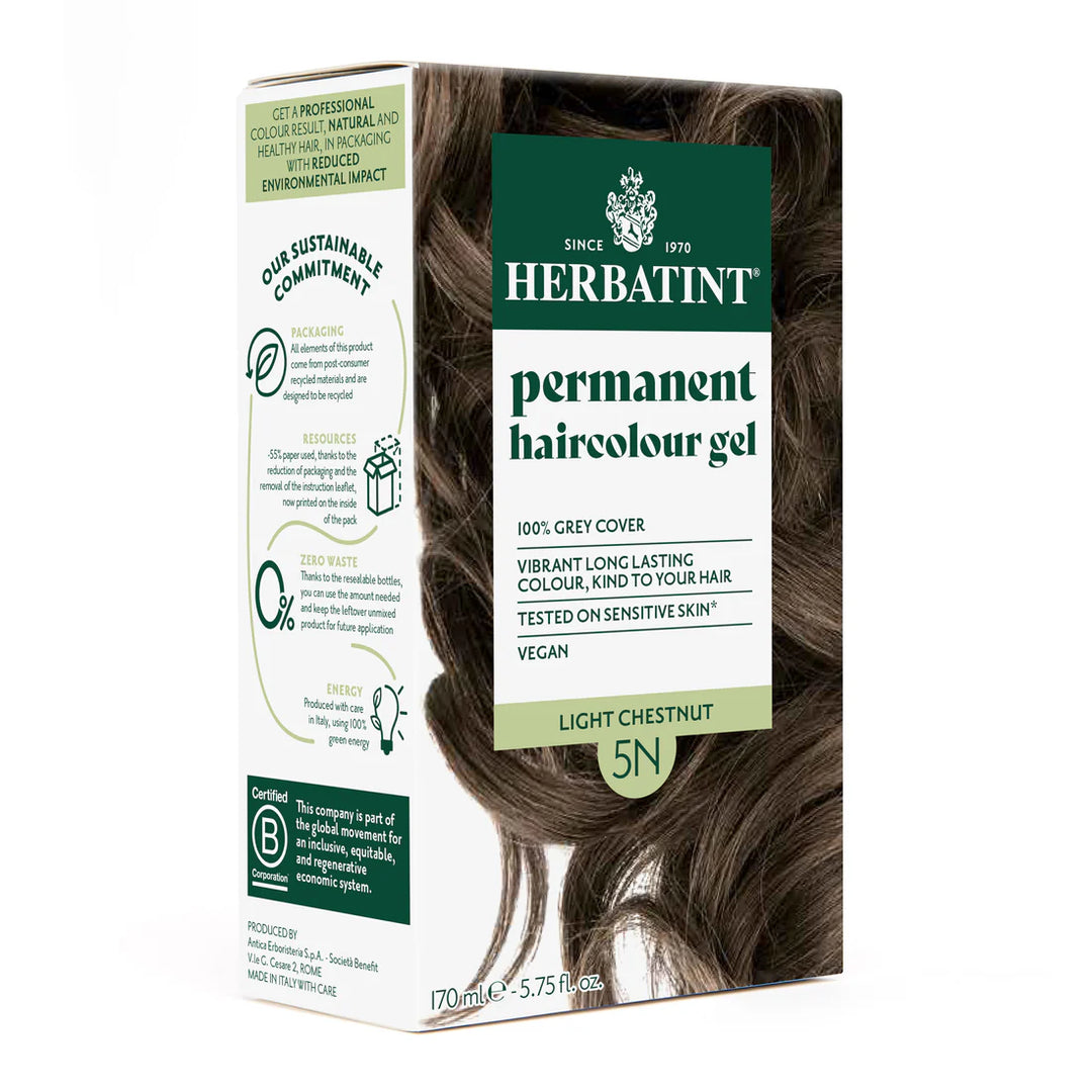 Herbatint Permanent Haircolour Gel 5N Light Chestnut