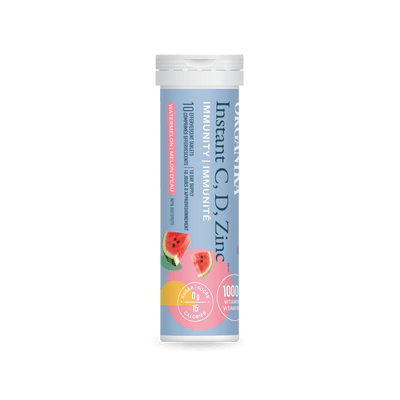 Organika® Instant C, D, Zinc Immunity Effervescent, Watermelon