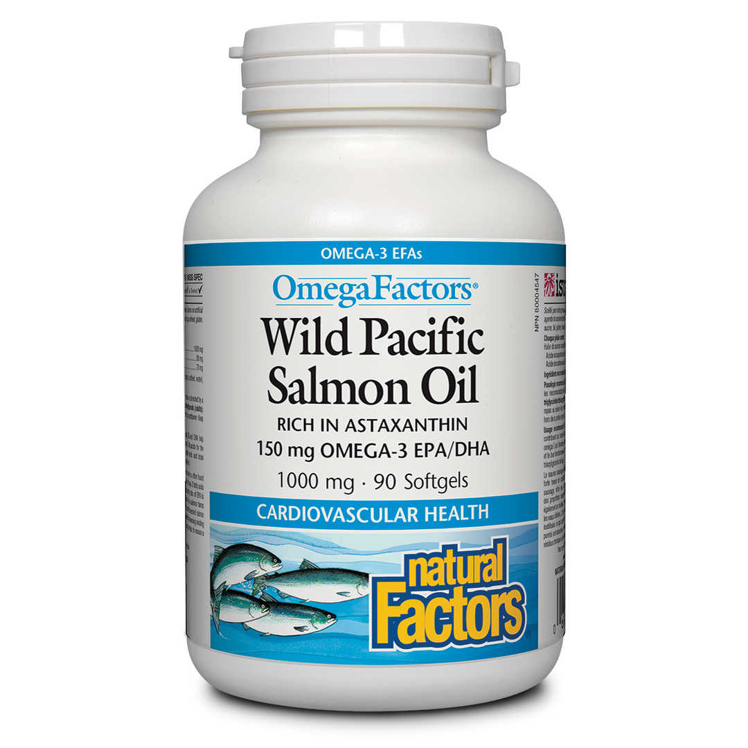 Wild Pacific Salmon Oil 1300 mg, OmegaFactors® Softgel