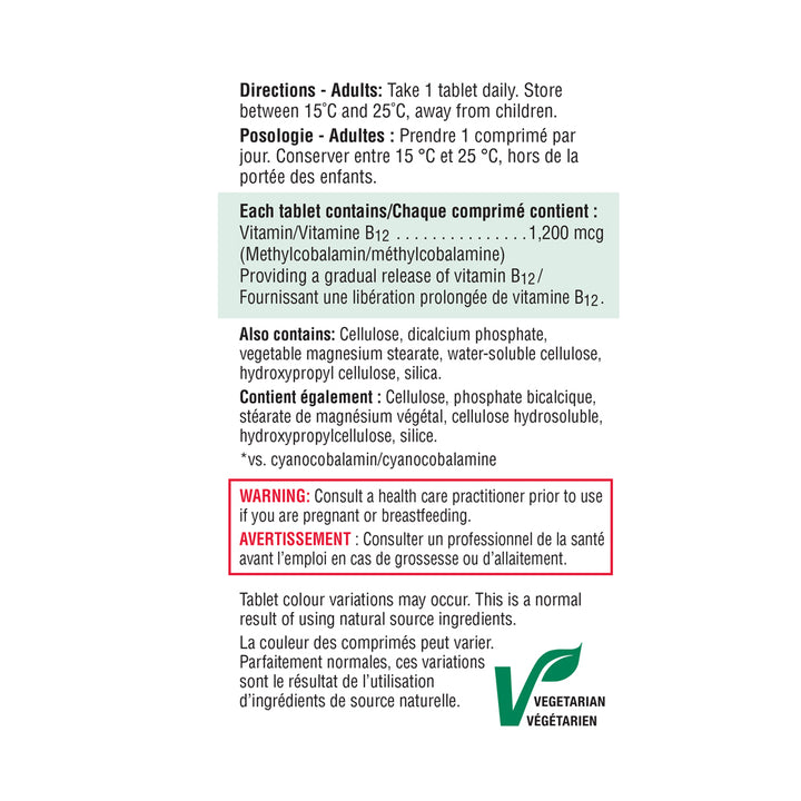 Jamieson Vitamin B12 1,200 Mcg Timed Release Tablets