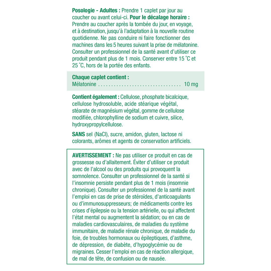 Jamieson Melatonin Maximum Strength Timed Release Dual Action Bi-Layer Caplets, 10 mg