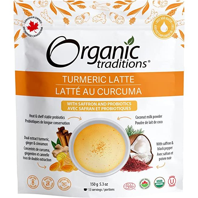Organic Tumeric Latte with Saffron and Probiotics