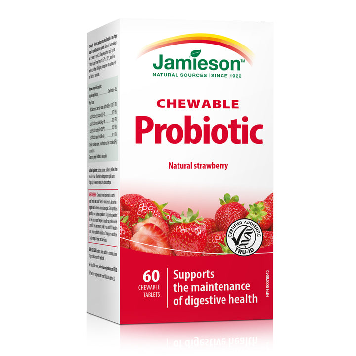 Jamieson Chewable Probiotic - Natural Strawberry