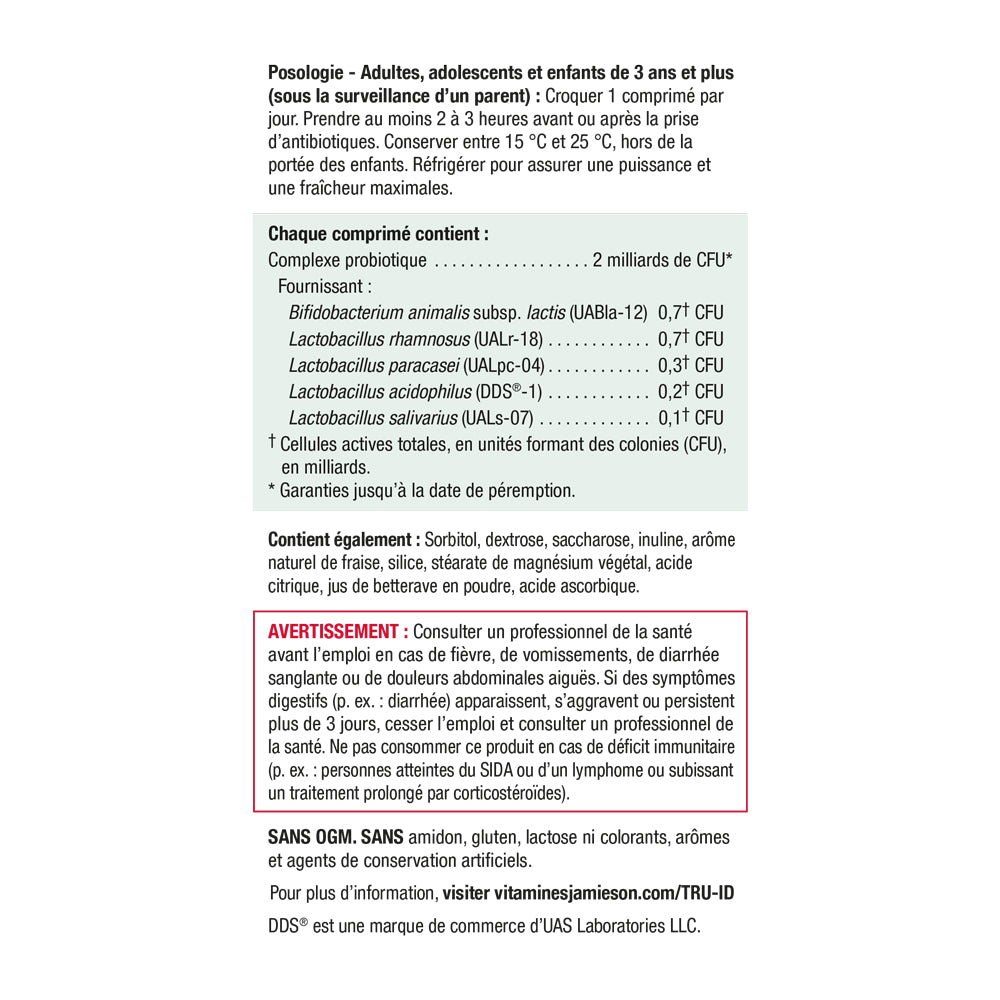 Jamieson Chewable Probiotic - Natural Strawberry