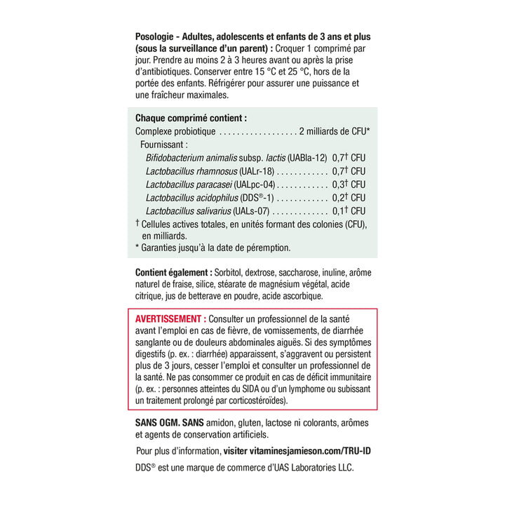 Jamieson Chewable Probiotic - Natural Strawberry