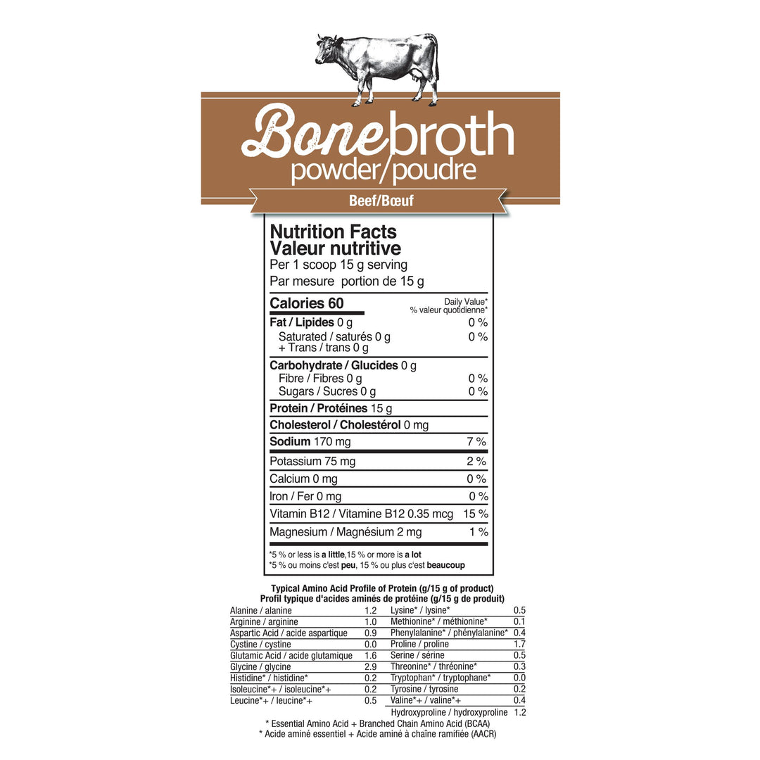 Prairie Naturals Grass Fed Beef Bone Broth powder