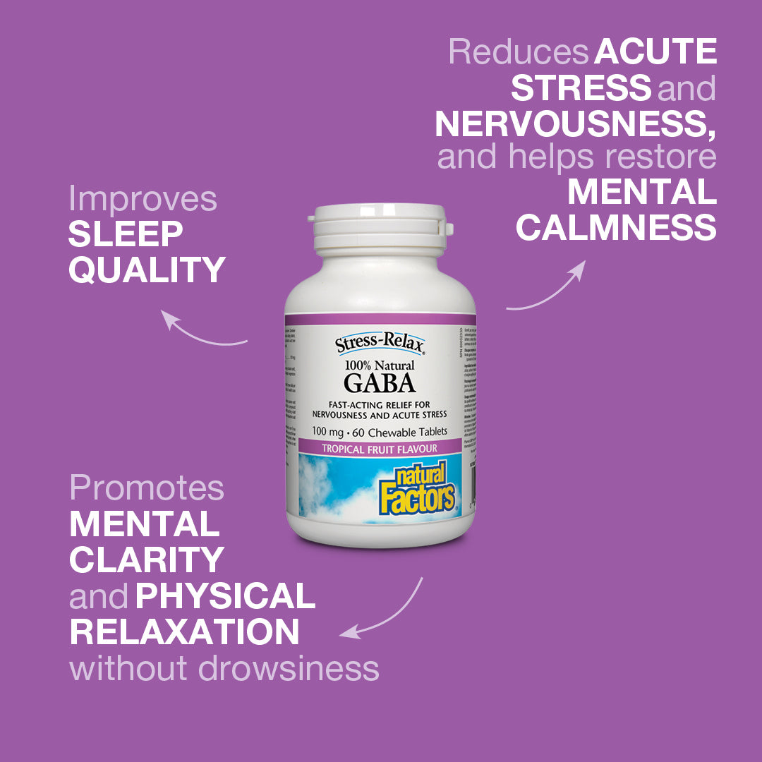 100% Natural GABA 100 mg, Stress-Relax® Vegetarian Capsules