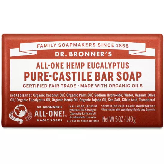 Dr. Bronner's Pure Castile Eucalyptus Bar Soap