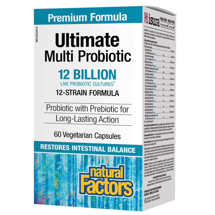 Ultimate Multi Probiotic  12 Billion Live Probiotic Cultures Vegetarian Capsules