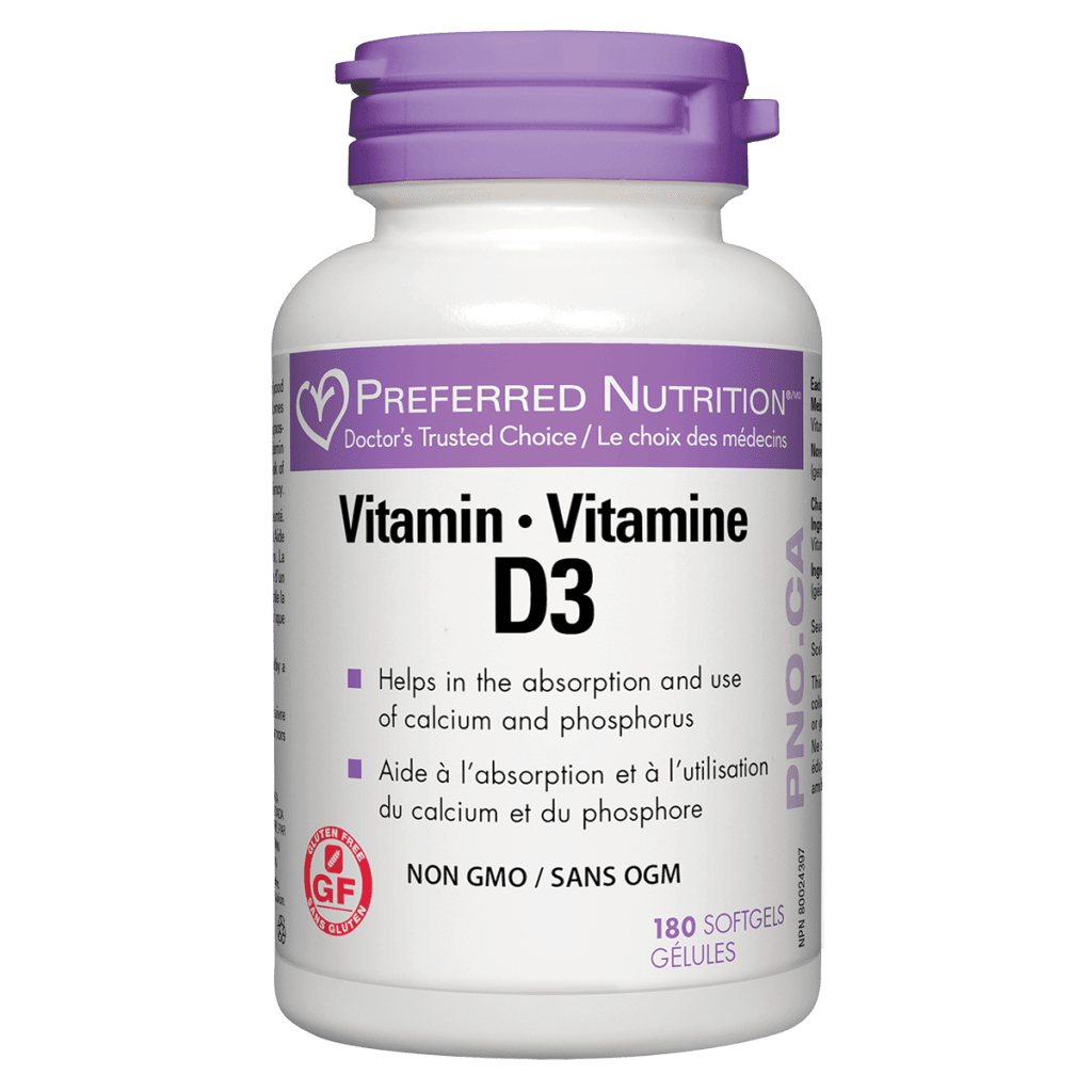 Preferred Nutrition Vitamin D3 1000 IU Softgels / Vitamine D3 1000 UI