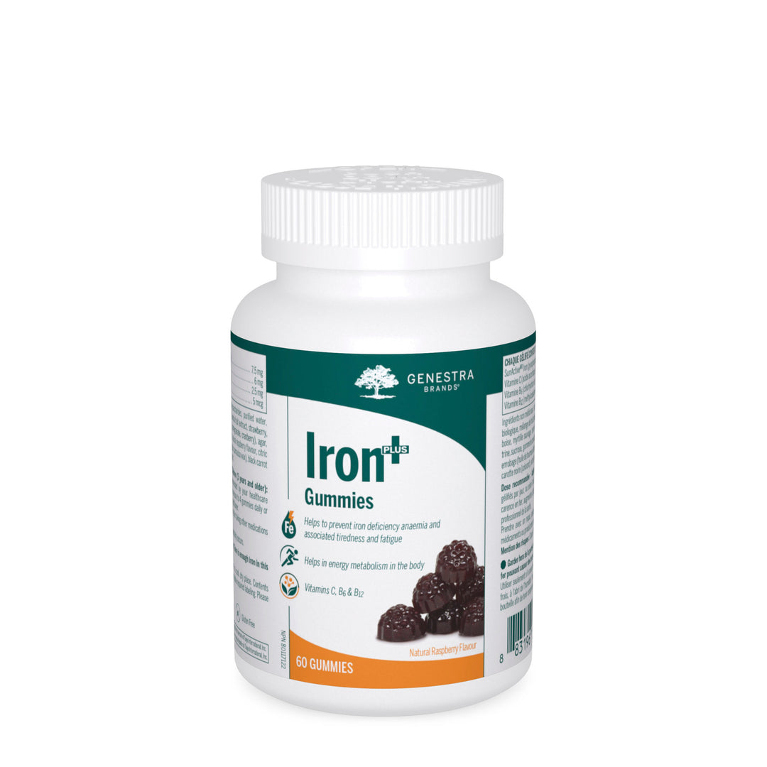 Genestra Iron Plus Gummies, Natural Raspberry Flavour