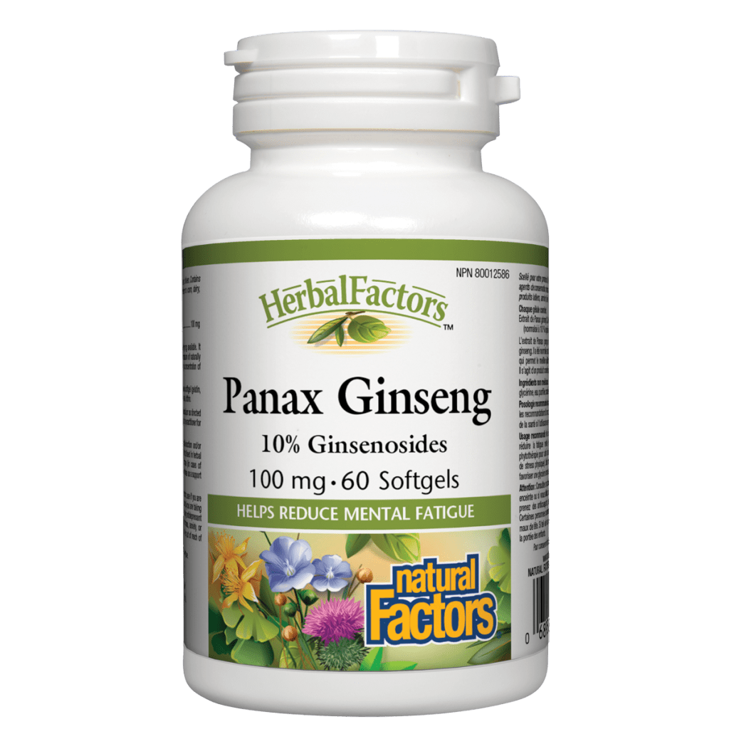 Panax Ginseng 100 mg, HerbalFactors Softgels