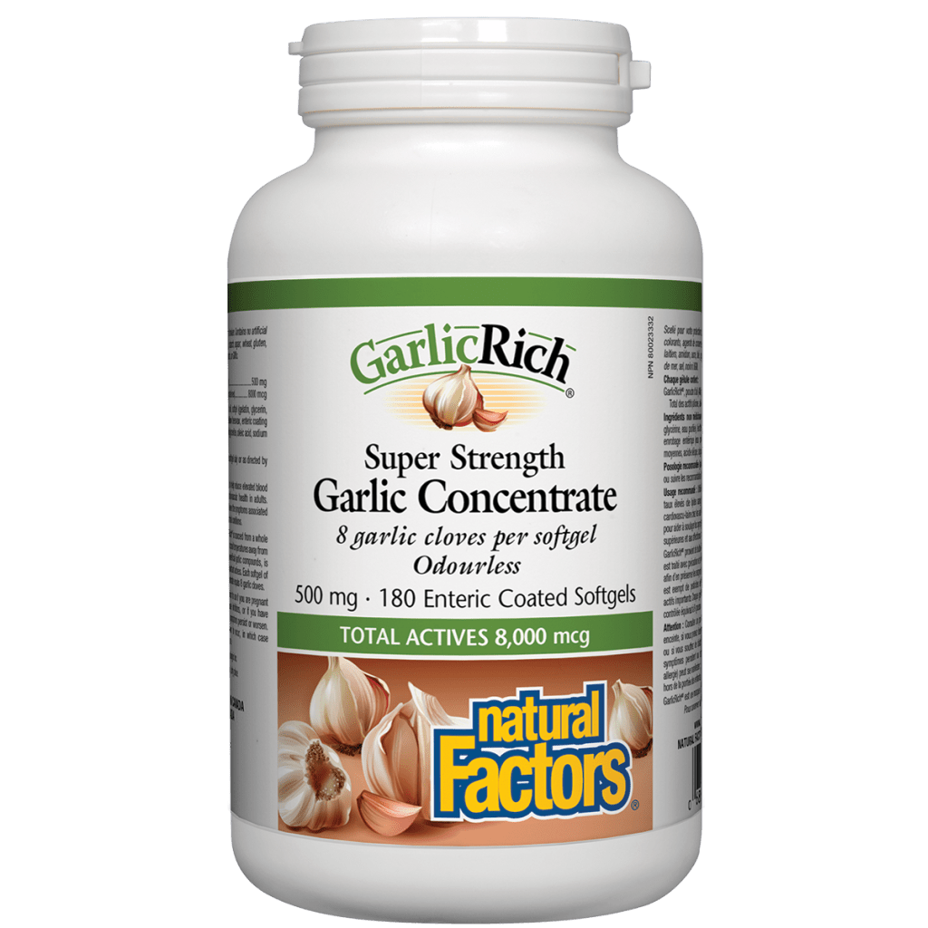 GarlicRich Super Strength Garlic Concentrate 500 mg Enteripure Softgels