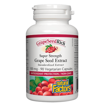 GrapeSeedRich Super Strength Grape Seed Extract 100 mg Vegetarian Capsules