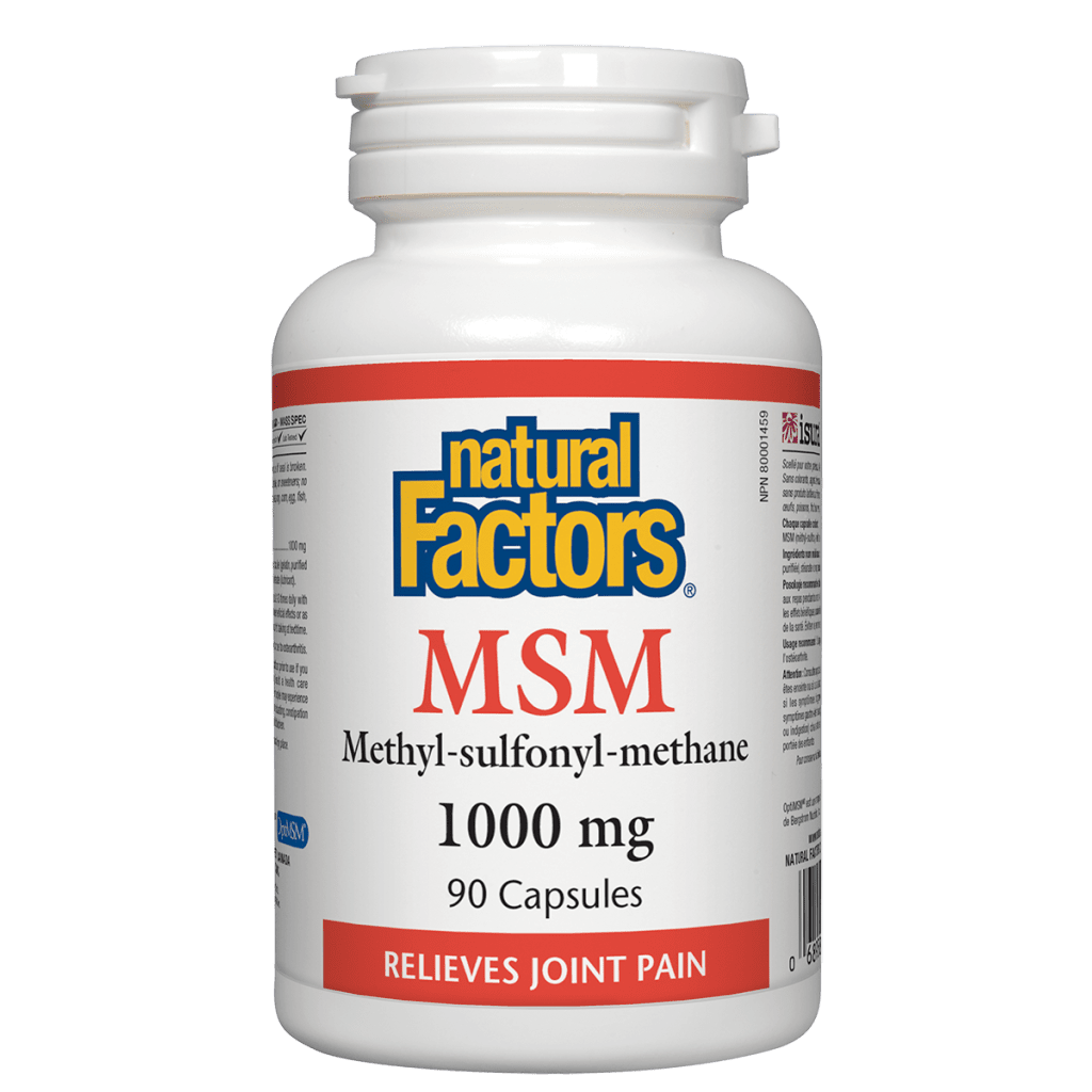 Natural Factors MSM 1000 mg | Joint & Connective Tissue Support Natural Factors MSM 1000 mg | Joint & Connective Tissue Support