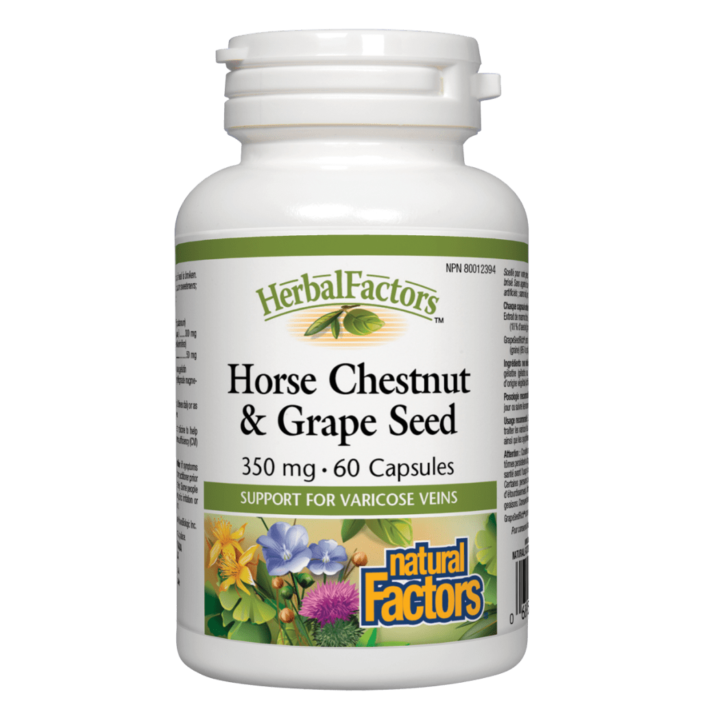 Horse Chestnut Grape Seed 350 mg HerbalFactors Capsules