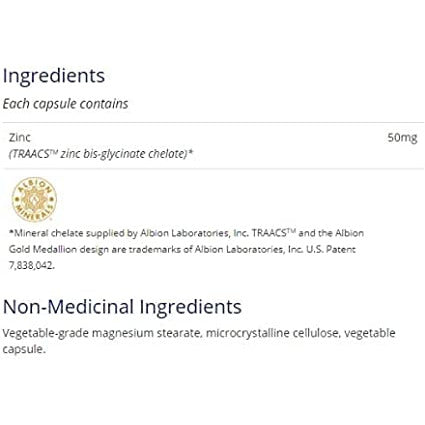 Canprev Zinc Bisglycinate 50 Ultra Strength Vegetarian Capsules