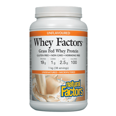 Whey Factors 100% Natural Whey Protein, Unflavoured Powder