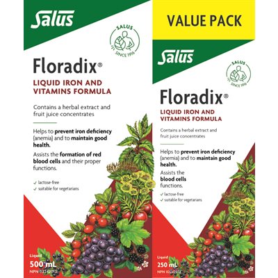 Salus Floradix Liquid Iron and Vitamins Formula Value Pack