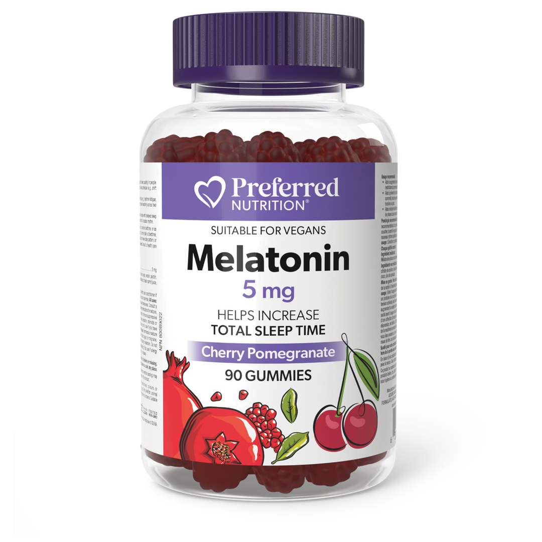 Preferred Nutrition Melatonin 5mg Cherry Pomegranate Gummies