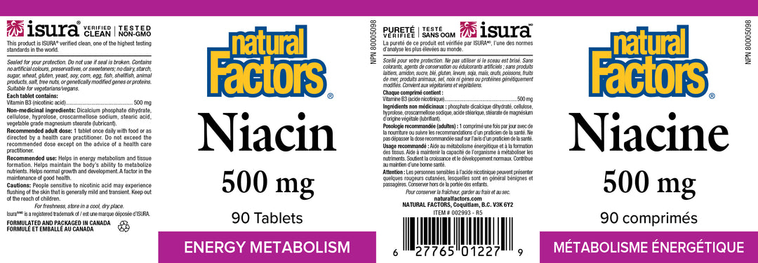 Niacin 500 mg Tablets