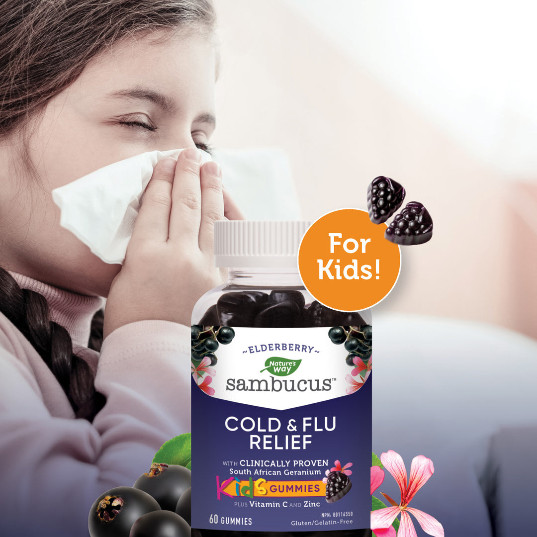 Nature's Way Elderberry Sambucus Cold & Flu Kids Gummies