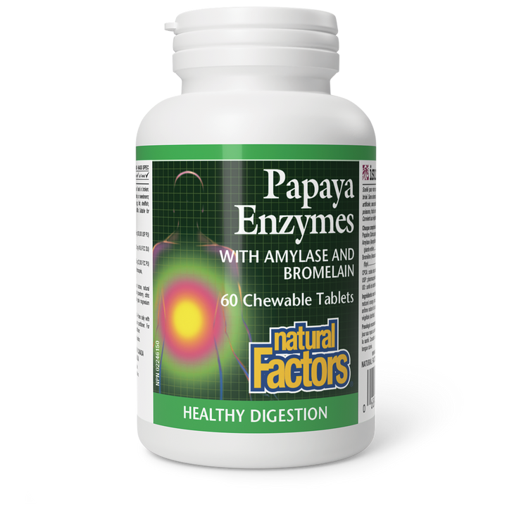 Enzymes de papaye avec amylase et bromélaïne Comprimés à croquer 