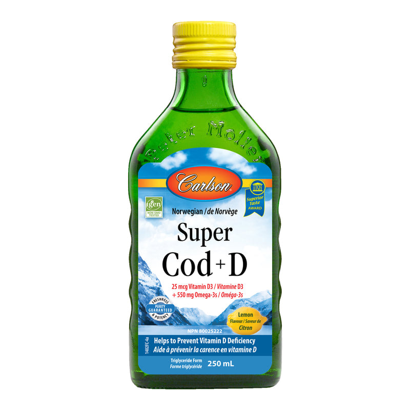 Carlson Super Cod + D Lemon Flavour