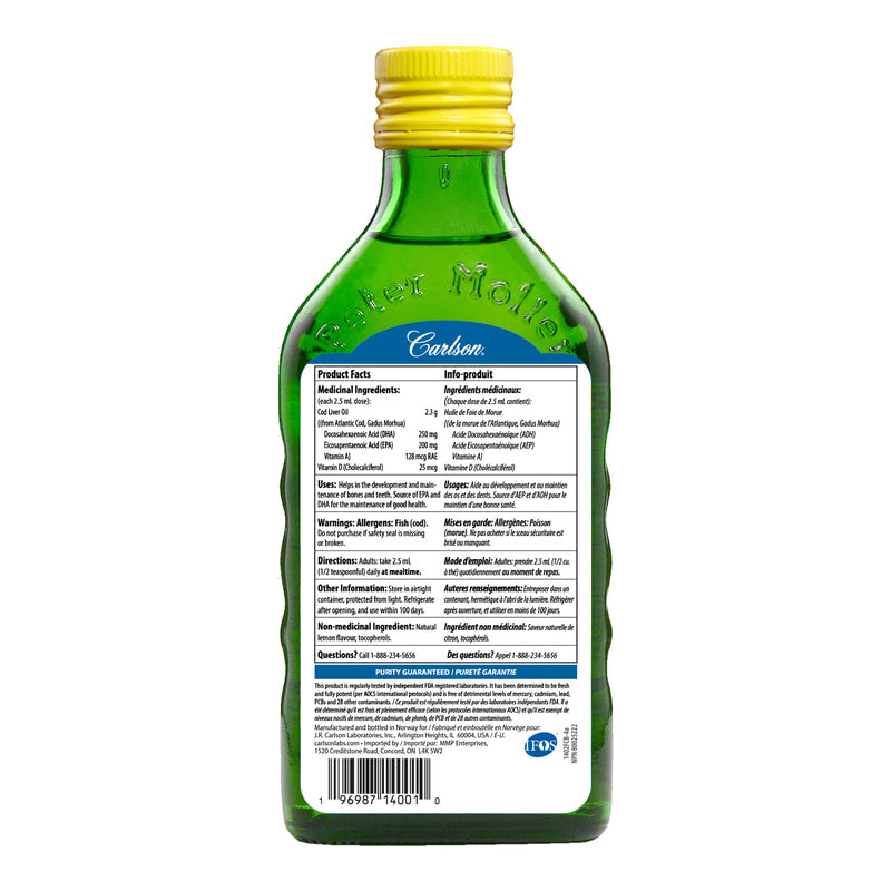 Carlson Super Cod + D Lemon Flavour