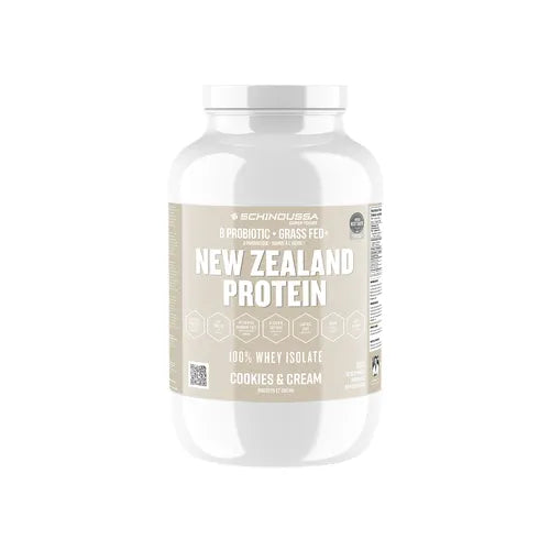 Schinoussa Probiotic Grass Fed New Zealand Whey Protein Cookies & Cream - 910 g