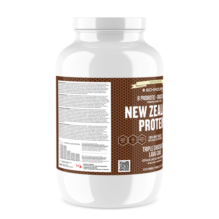 Schinoussa Probiotic Grass Fed New Zealand Whey Protein Triple Chocolate Lava Cake - 910 g