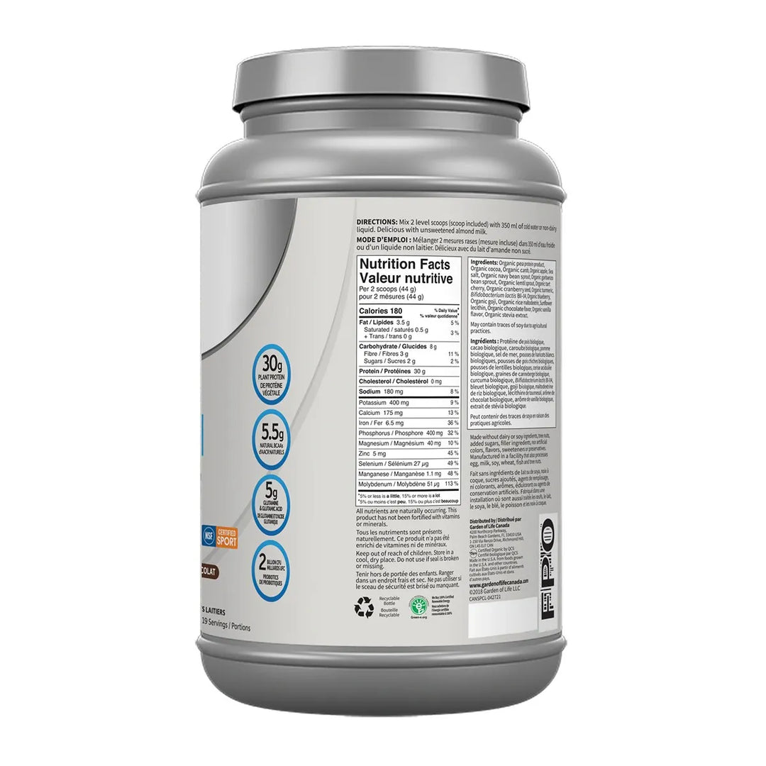 Garden of Life Sport Organic Plant-Based Protein, chocolate - 840 g