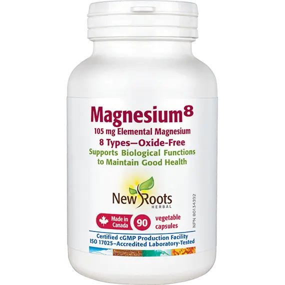 New Roots Magnesium⁸ 105 mg, Elemental Magnesium