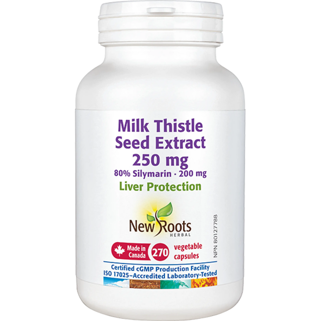 New Roots Herbal Milk Thistle Seed Extract 250 mg Vegetable Capsules