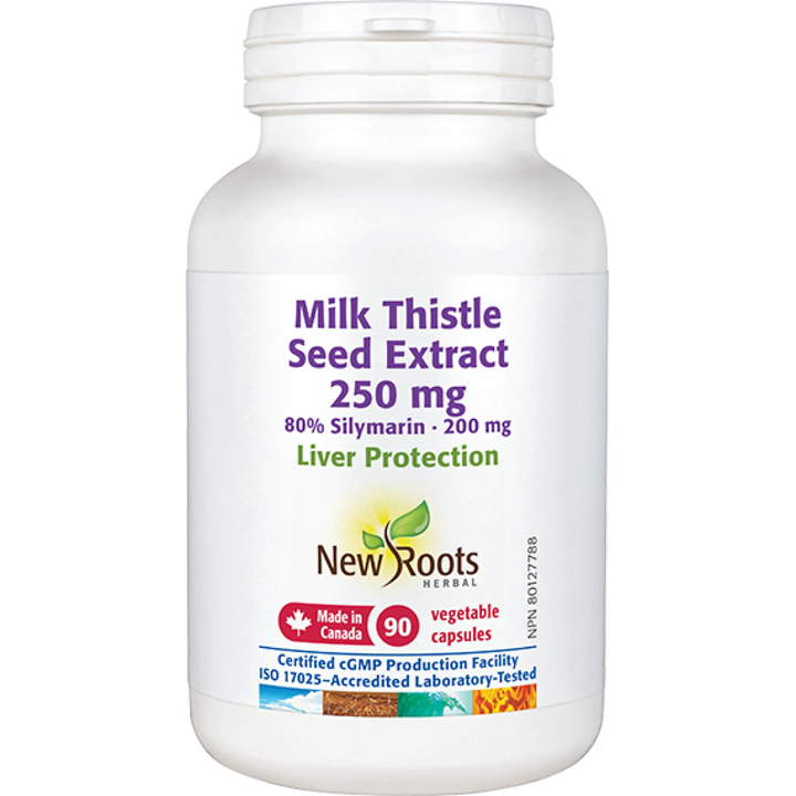 New Roots Herbal Milk Thistle Seed Extract 250 mg Vegetable Capsules