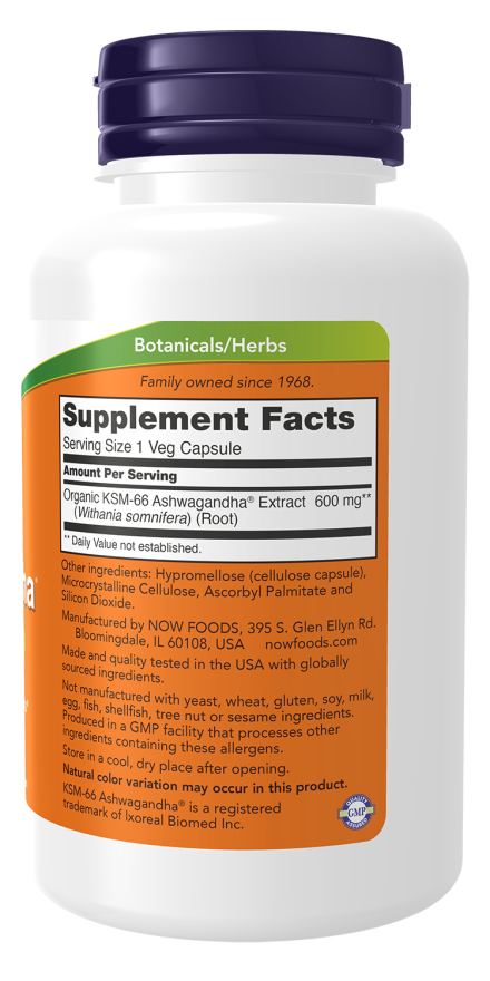 NOW KSM-66 Ashwagandha® Veg Capsules