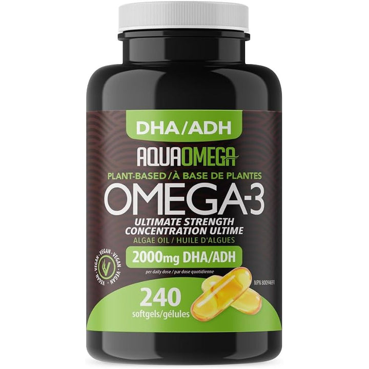 AquaOmega Omega-3 Plant Based Algae Oil 2000mg DHA