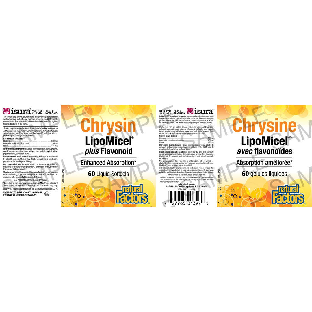 Facteurs naturels Chrysin LipoMicel® plus Flavonoïdes