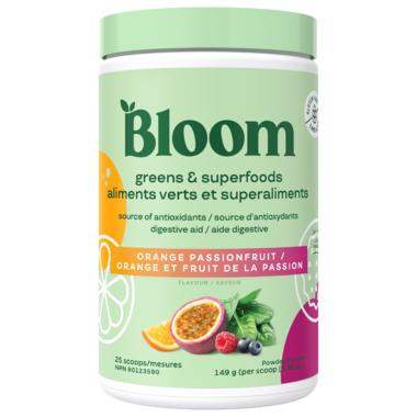 Bloom Greens And Superfoods Powder Orange Passionfruit Flavour