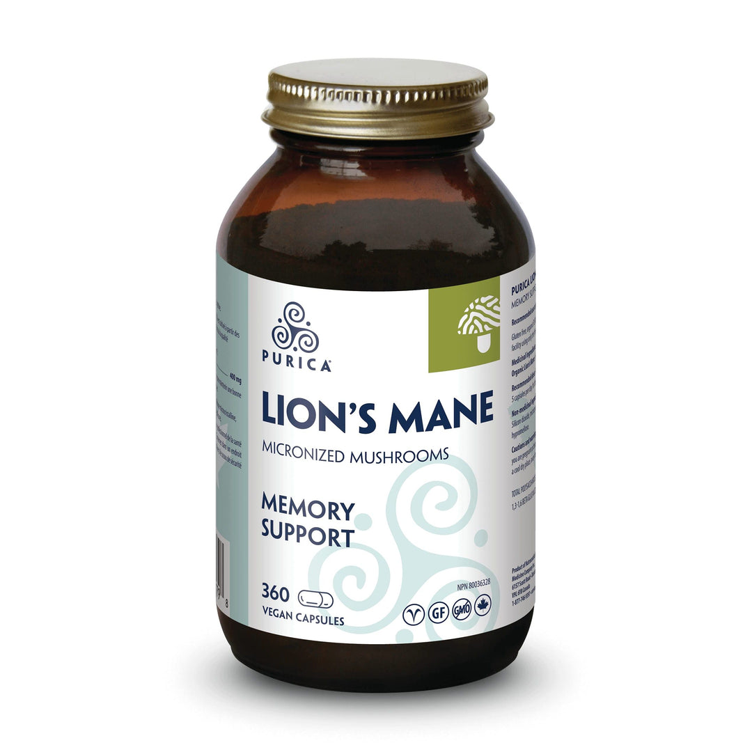 Purica Lion's Mane Micronized Mushrooms Memory Support Capsules