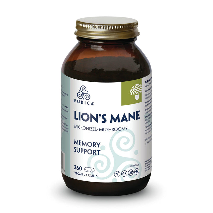 Purica Lion's Mane Micronized Mushrooms Memory Support Capsules
