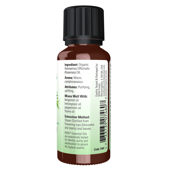 Huiles essentielles biologiques Now Organic Huile de romarin biologique