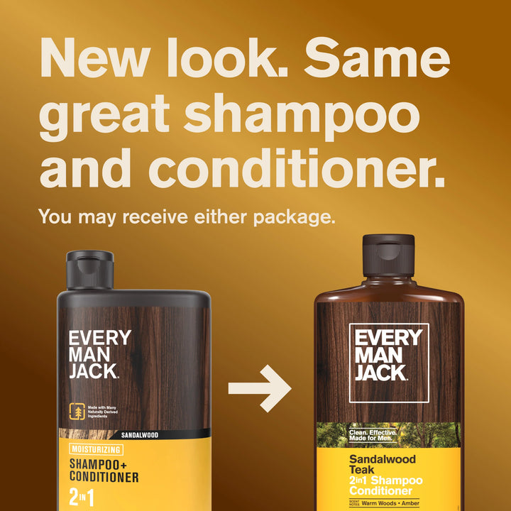 Every Man Jack - Sandalwood Teak 2-in-1 Shampoo + Conditioner