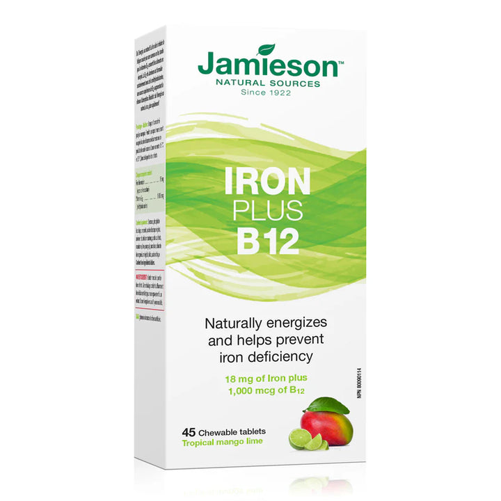 Jamieson Iron + B12 Tropical Mango Lime Flavour